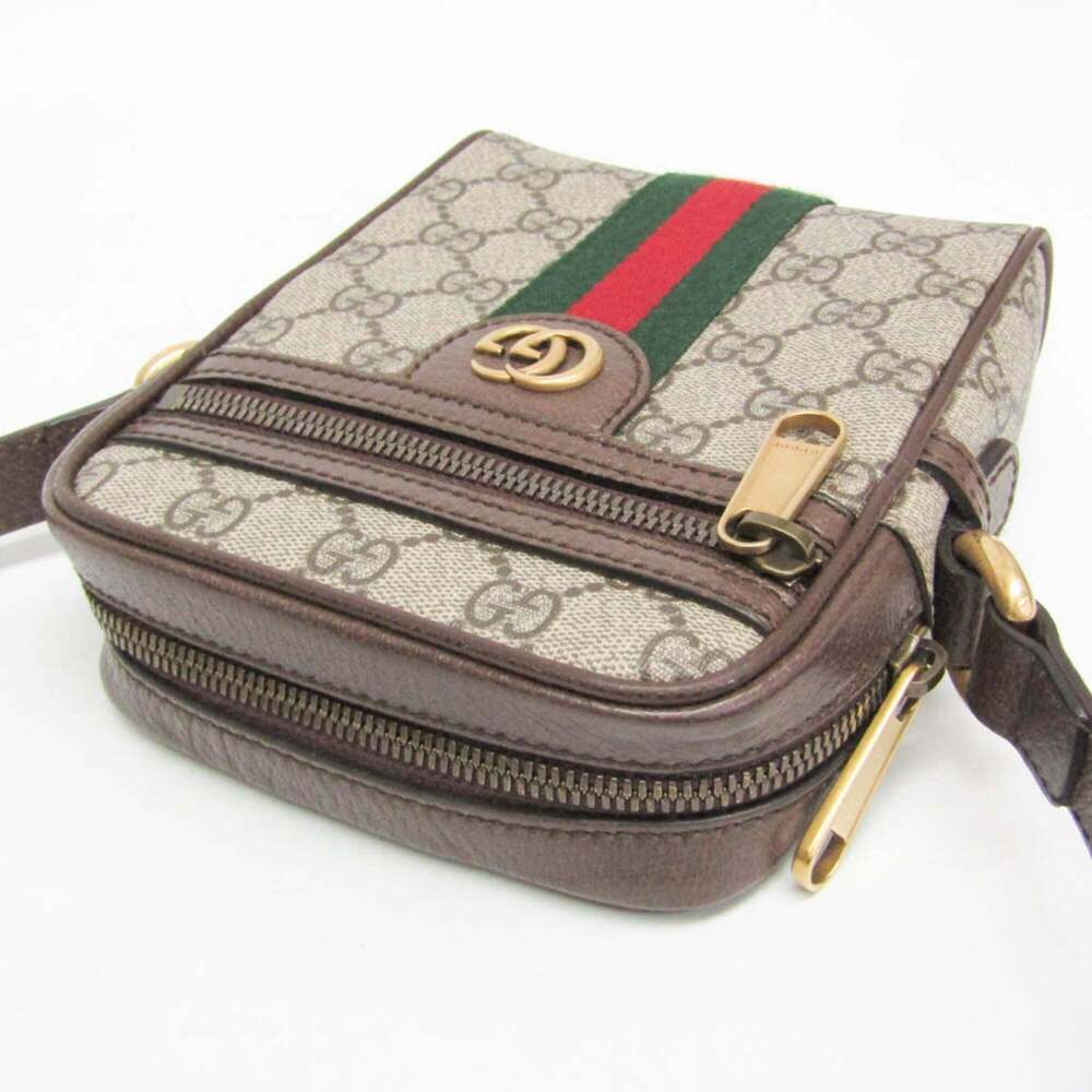 GUCCI Authentic Brown Leather Shoulder Bag - Picture 6 of 14